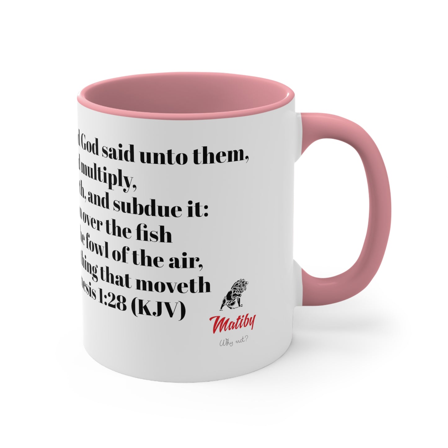 Bible Speaks Gen 1:28 Accent Mug, 11oz