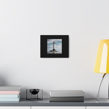 Lighthouse Black Canvas Gallery Wraps