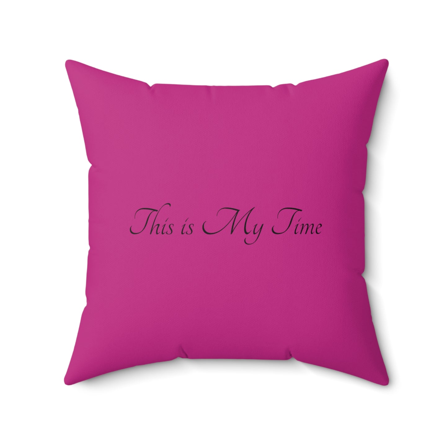 Pink Matiby Flower Spun Polyester Square Pillow