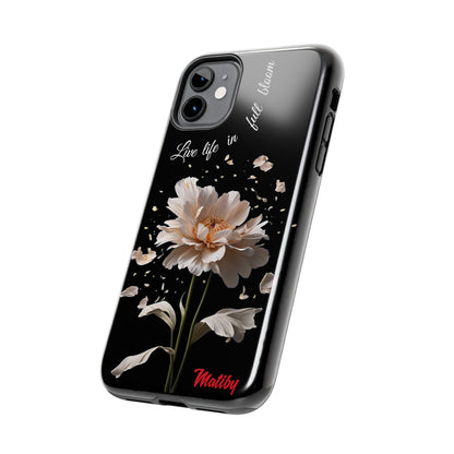 Matiby Amy's Special Flower Bloom Black Tough Phone Cases