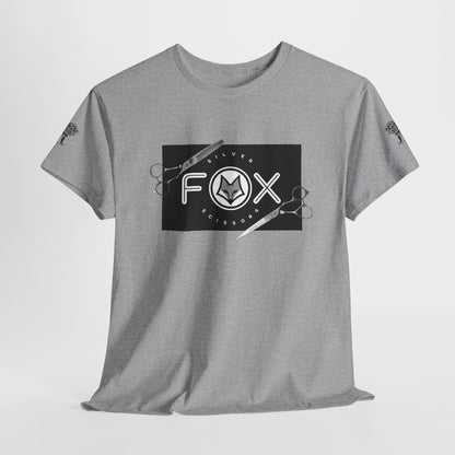 Silver Fox Scissors Unisex Heavy Cotton Tee