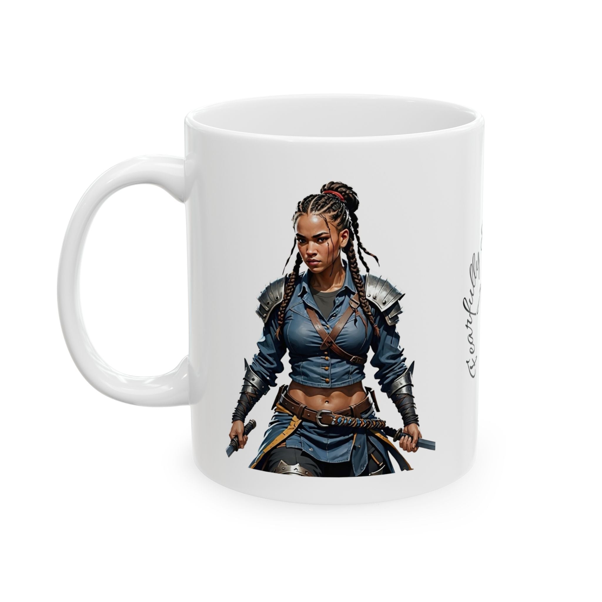 Gentle Woman of Valor #23 White Ceramic Mug - Fearfully & Wonderfully Made Tribute Cup (11oz/15oz)