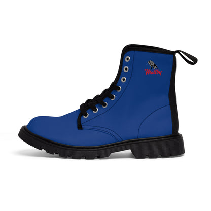 Men's Dark Blue Canvas Boots