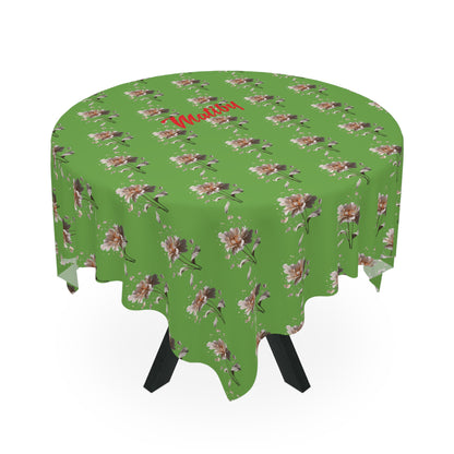 Matiby Green Flower Tablecloth