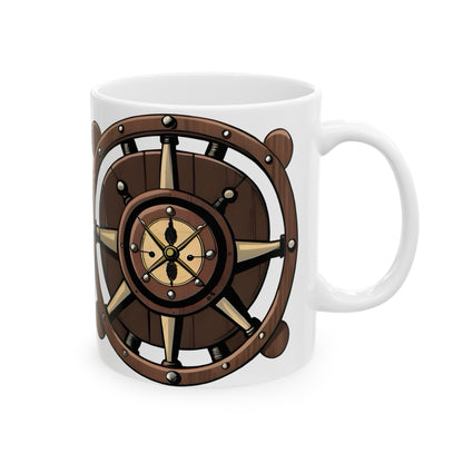 Nautical Helm Ceramic Mug, 11oz