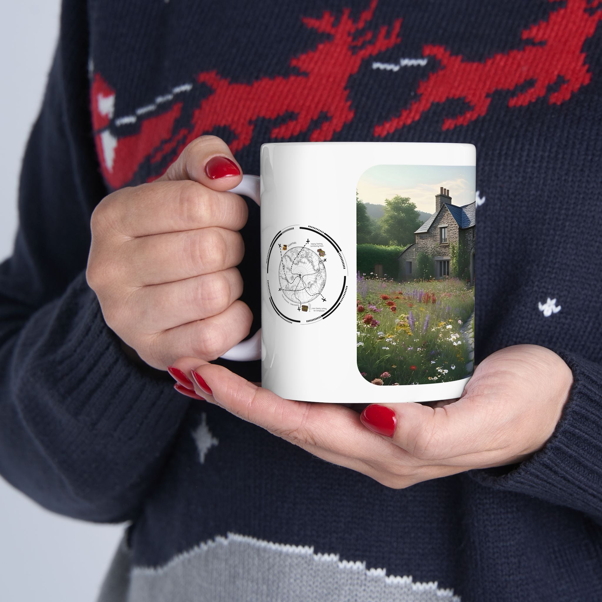 Cozy Architecture & Dreamy Landscapes #13 White Ceramic Mug – Homes Home Sweet Home Cup (11oz/15oz)