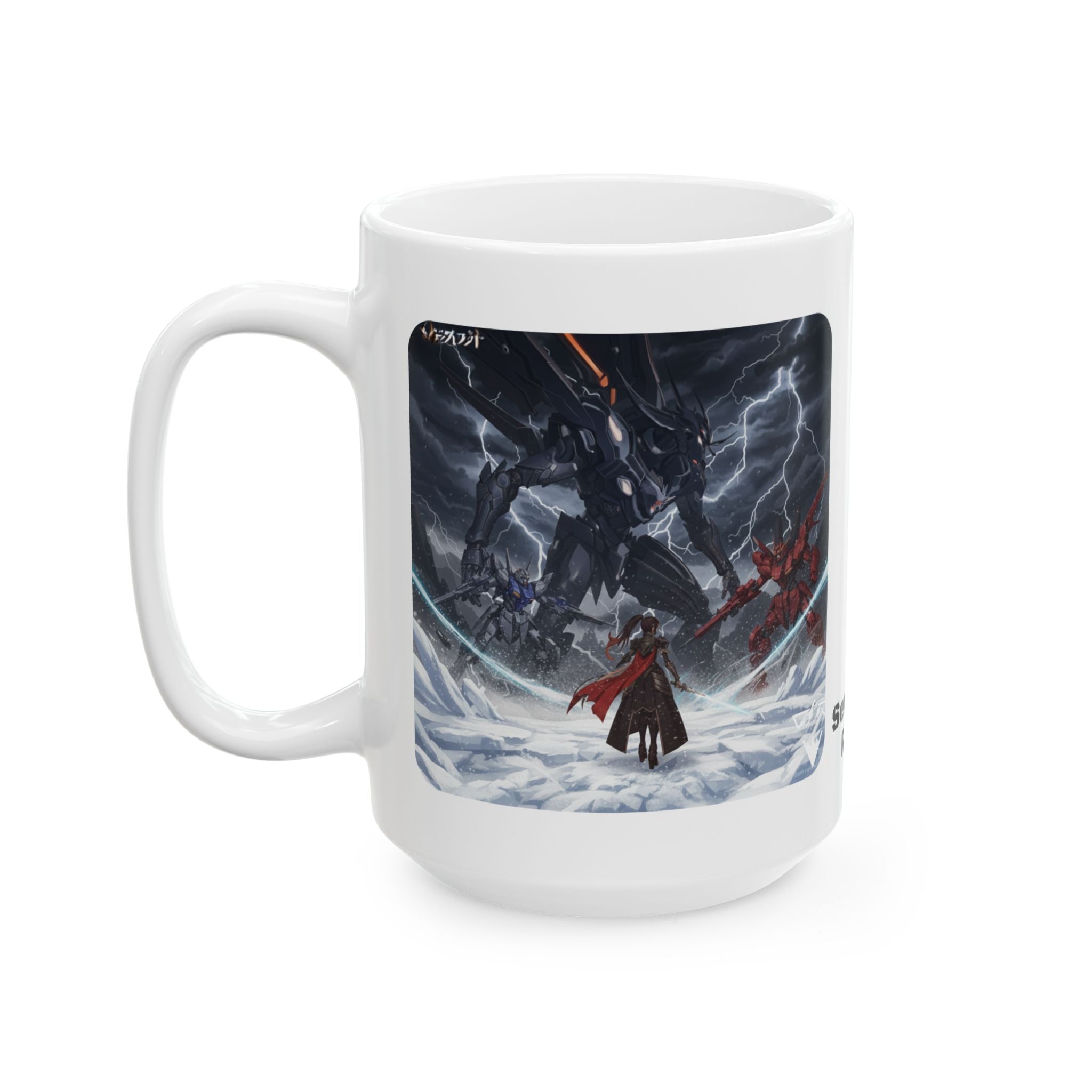 Sentience Rising Sci-Fi Robots #1 White Ceramic Mug | Sci-Fi NeoSentinel Uprising
