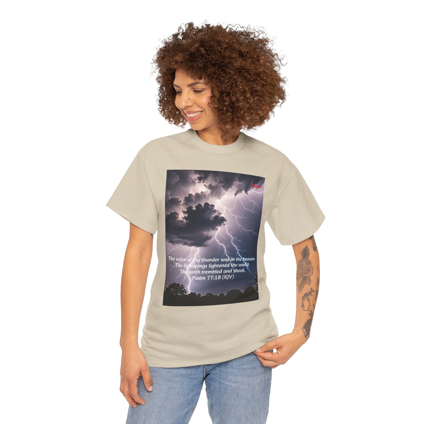 Lightning Style Thunder Unisex Heavy Cotton Tee