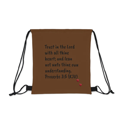 Bible Speaks Outdoor Drawstring Bag Brown