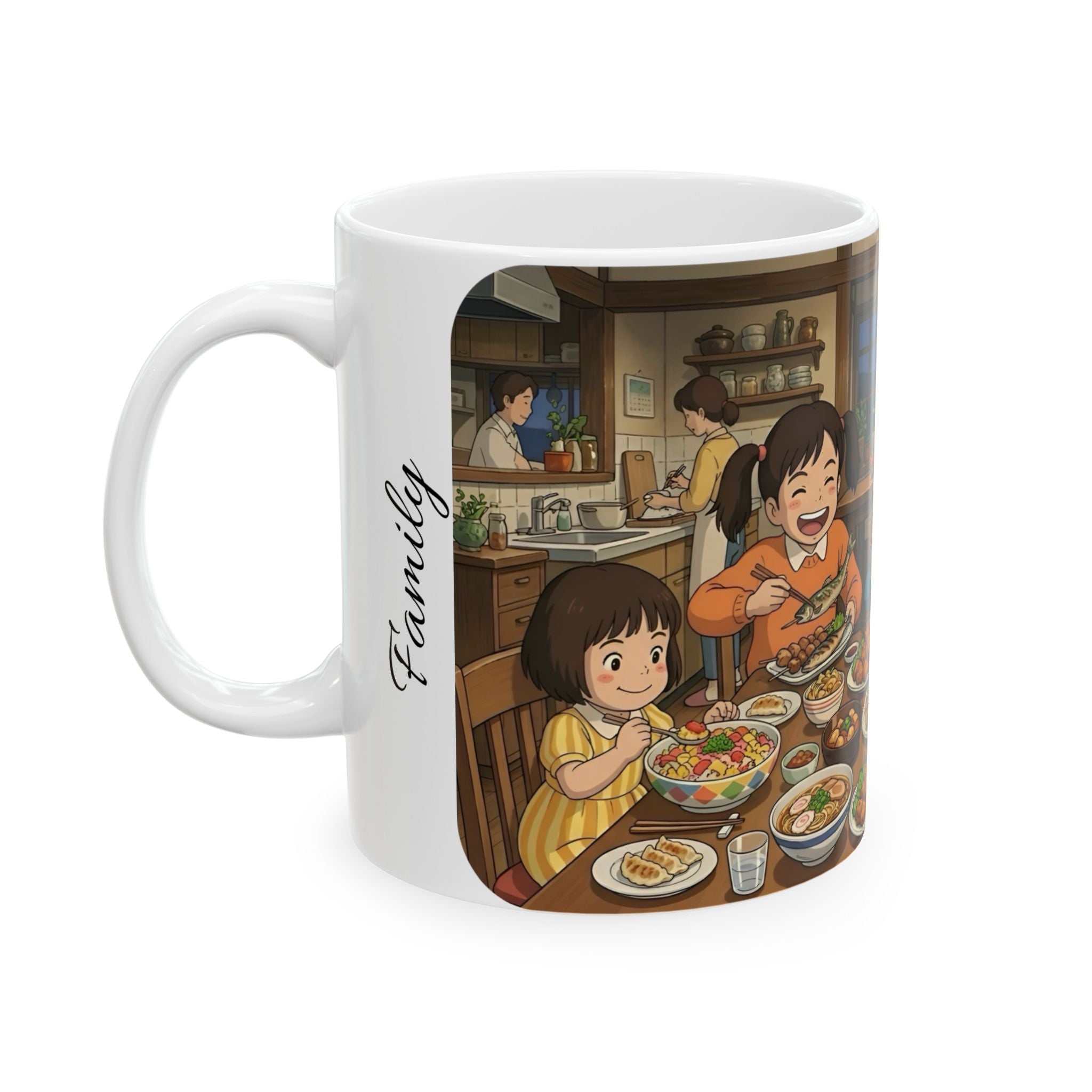 Family & Friends #8 Forever White Ceramic Mug — Cozy Feast Cup (11oz/15oz)