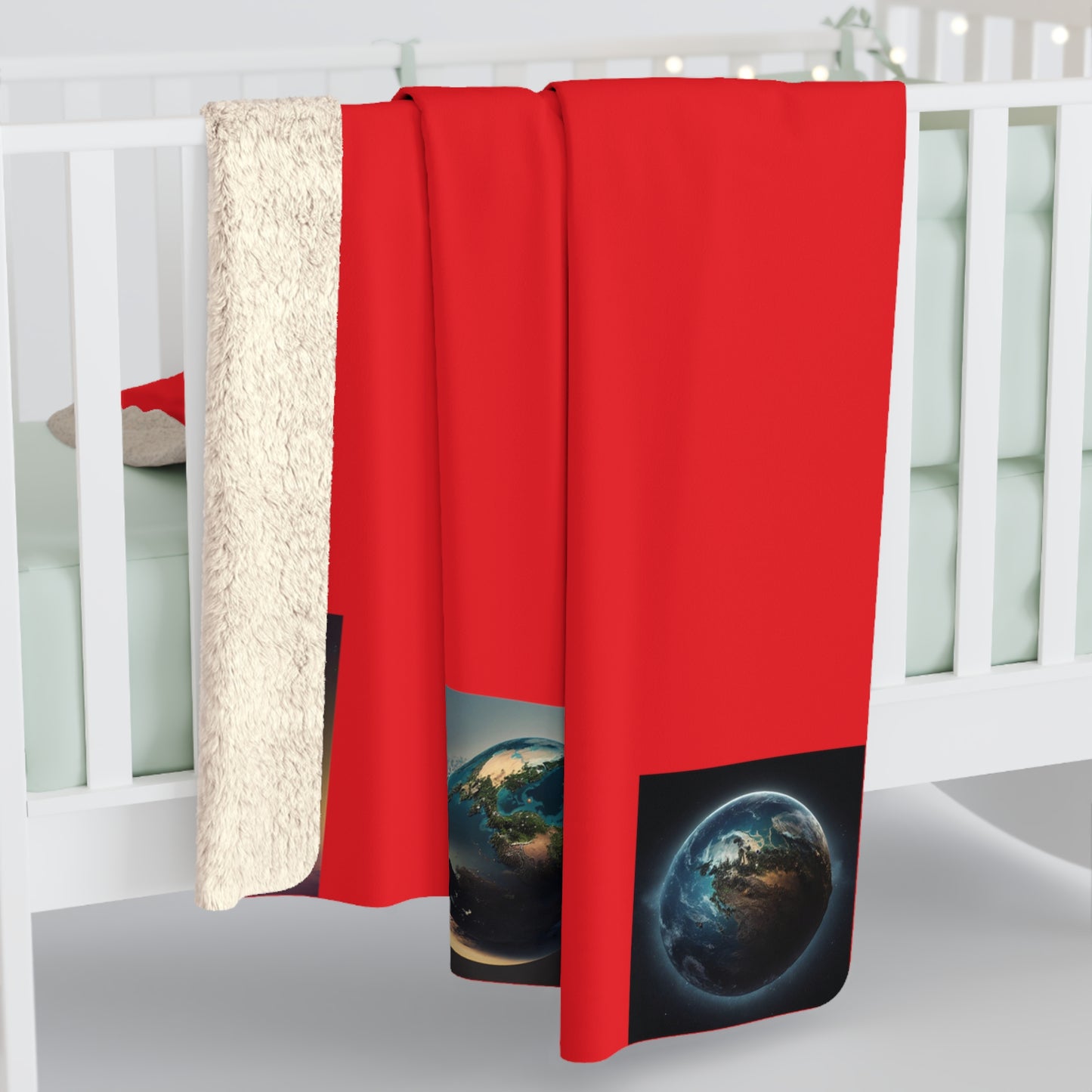 Matiby Worlds "Rojo" Red Sherpa Fleece Blanket