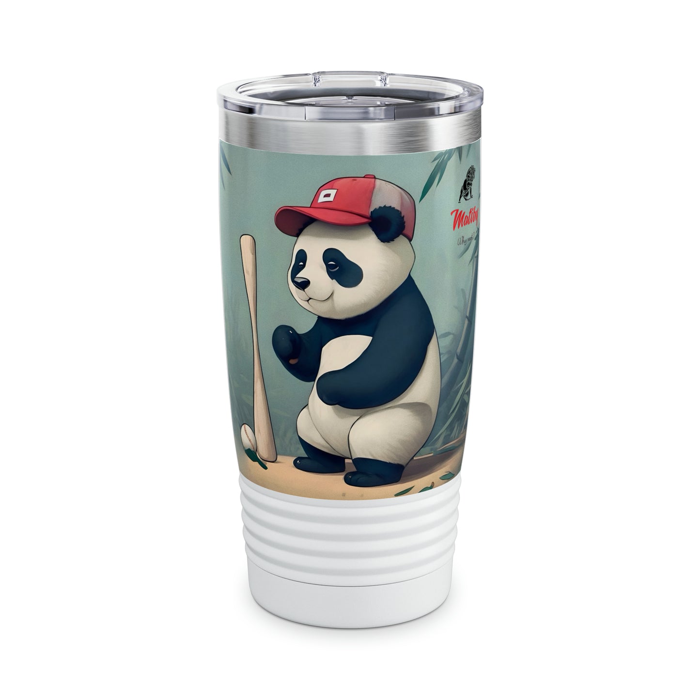 Artzy Baseball Panda Ringneck Tumbler, 20oz