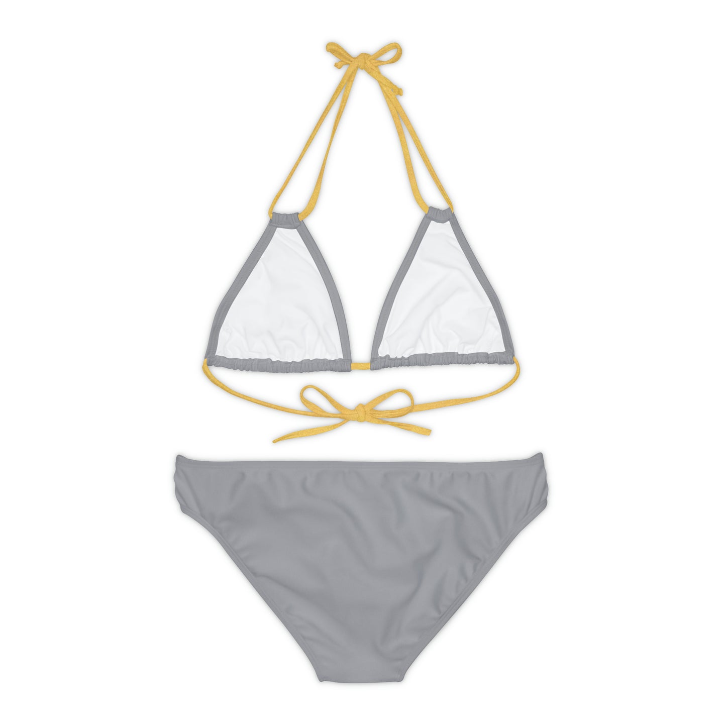 Grey Strappy Bikini Set (AOP)