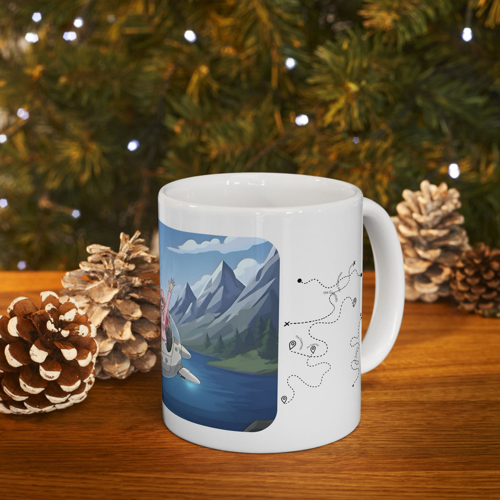 Mountain Lake Vista White Ceramic Mug – Life’s Little Wonders Cup (11oz/15oz)