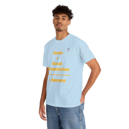 Jesus+Great Commission Unisex Heavy Cotton Tee