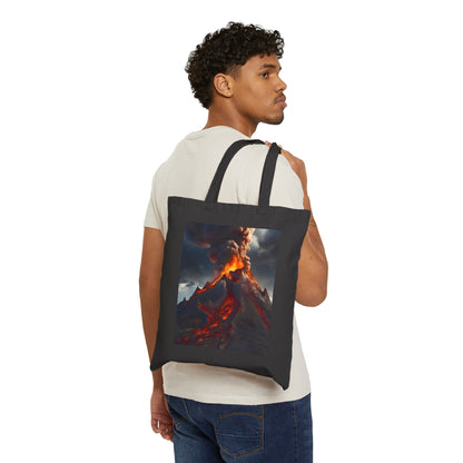 Volcano Cotton Canvas Tote Bag