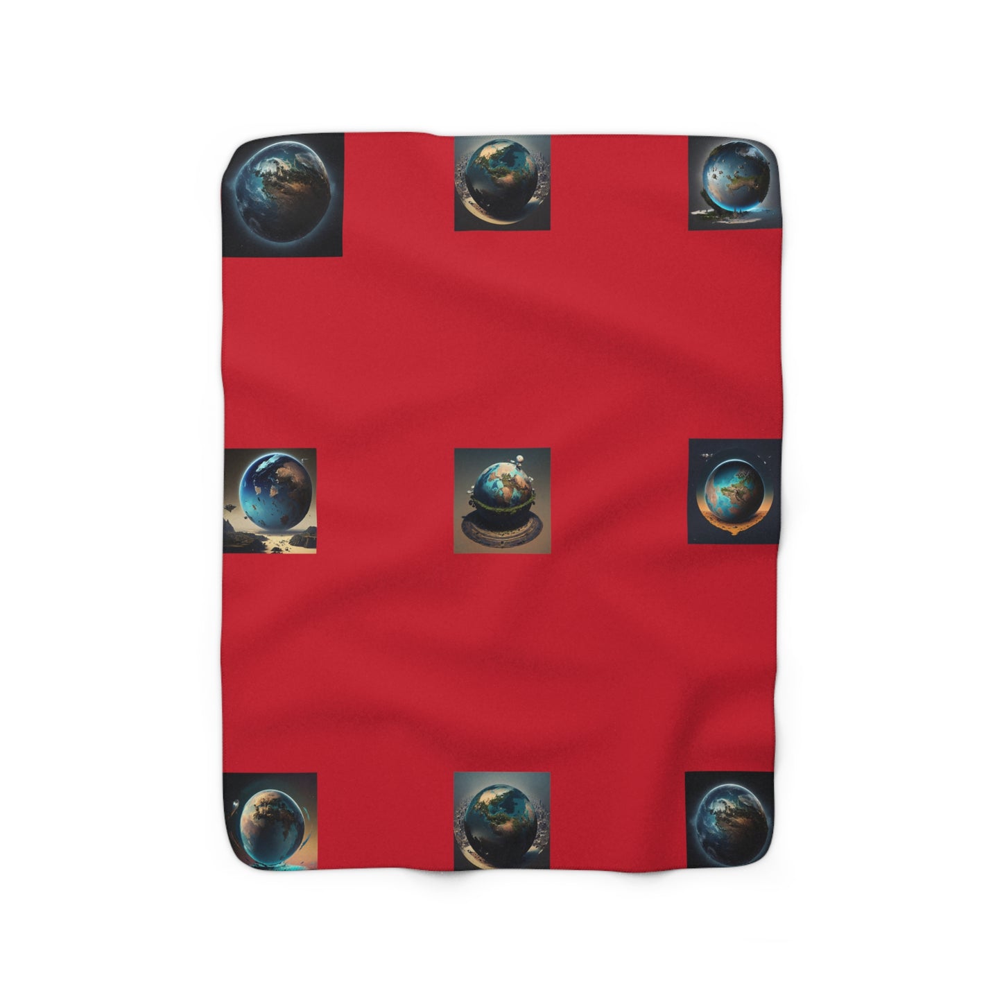 Matiby MEK Red Sherpa Fleece Blanket