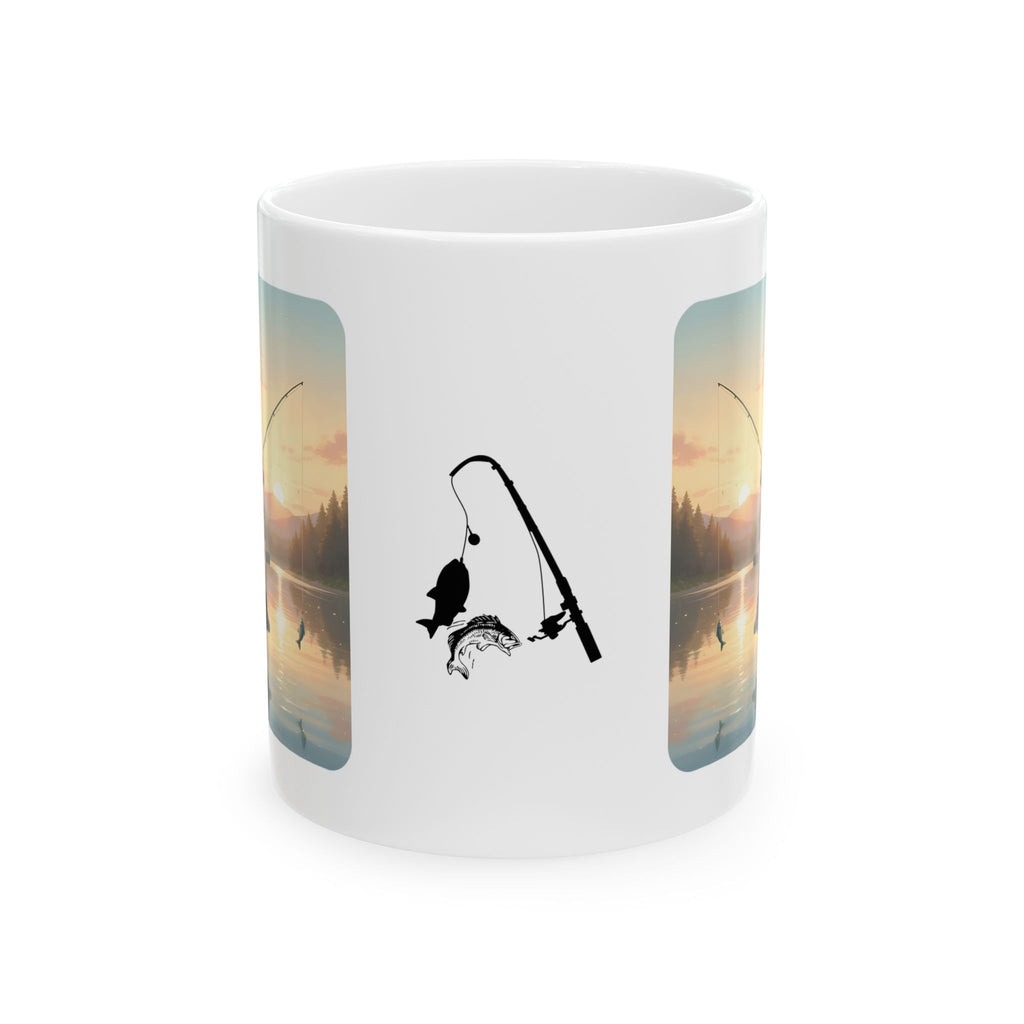 Best Friends Sunset Camping White Ceramic Mug — Brothers Lake & Rod Outdoor Adventure Cup (11oz, 15oz)
