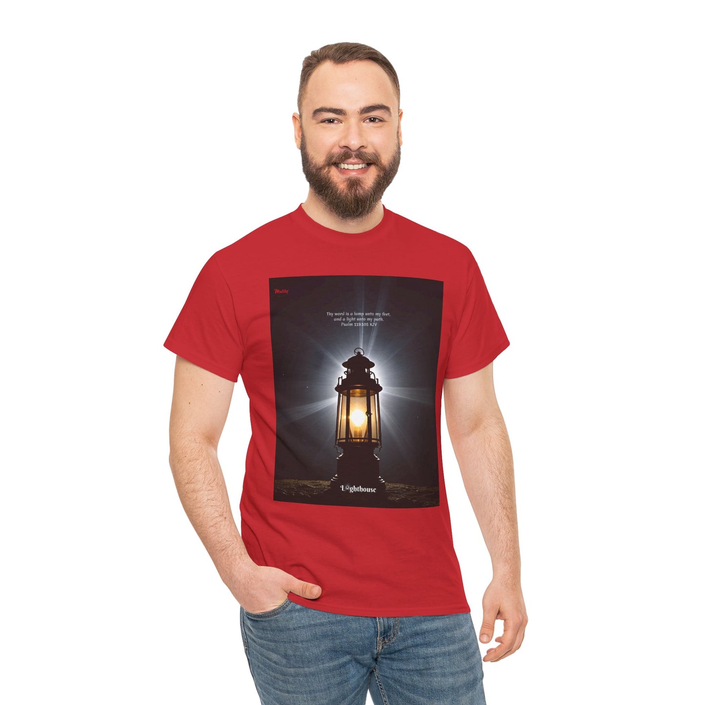 Lighthouse Psalm 119 Unisex Heavy Cotton Tee