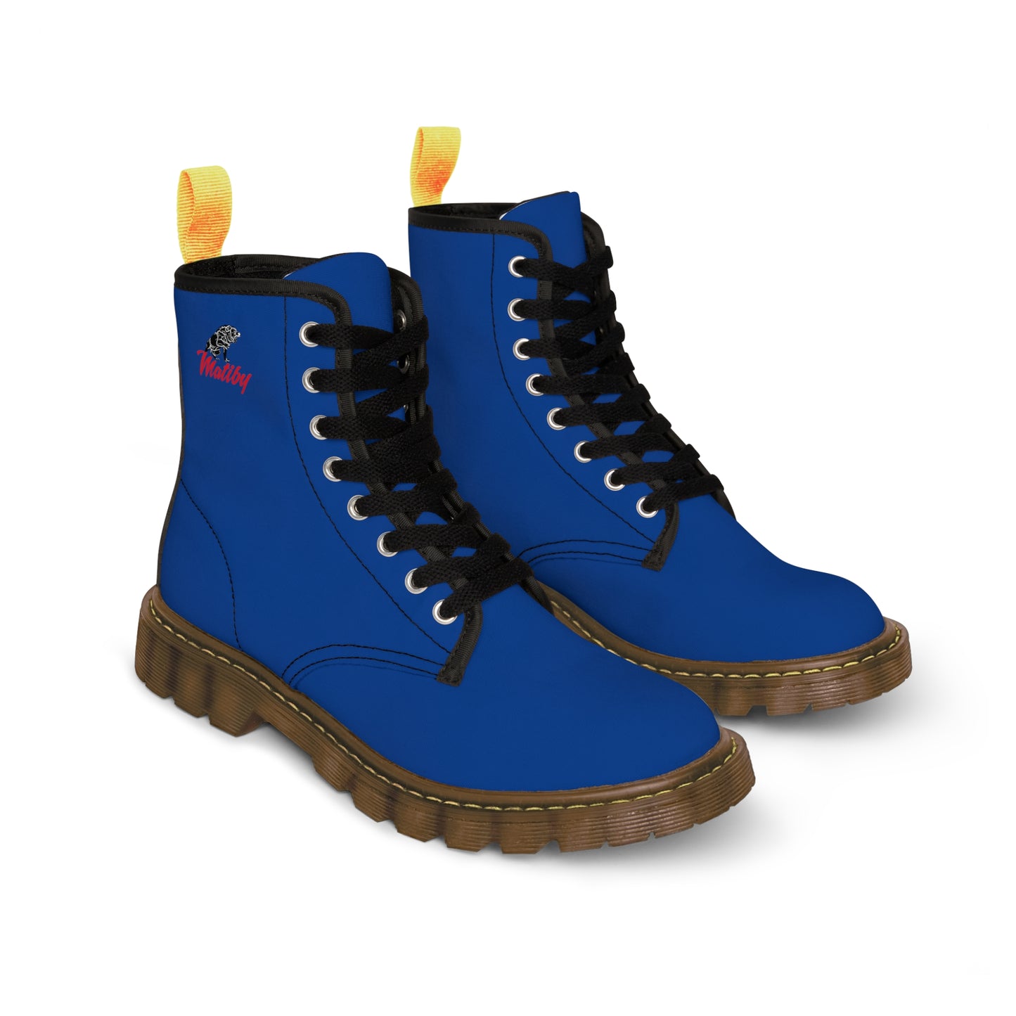 Men's Dark Blue Canvas Boots