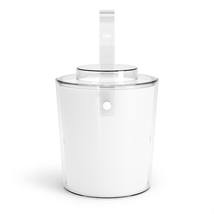 Matiby White Ice Bucket with Tongs