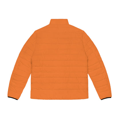 Men's Orange Puffer Jacket (AOP)