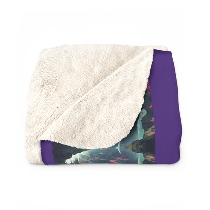 Matiby MEK Purple Sherpa Fleece Blanket