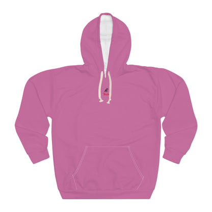 Pink Unisex Pullover Hoodie (AOP)