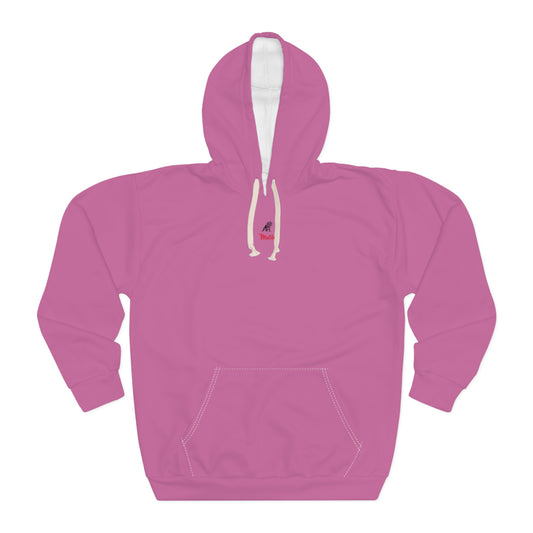 Pink Unisex Pullover Hoodie (AOP)