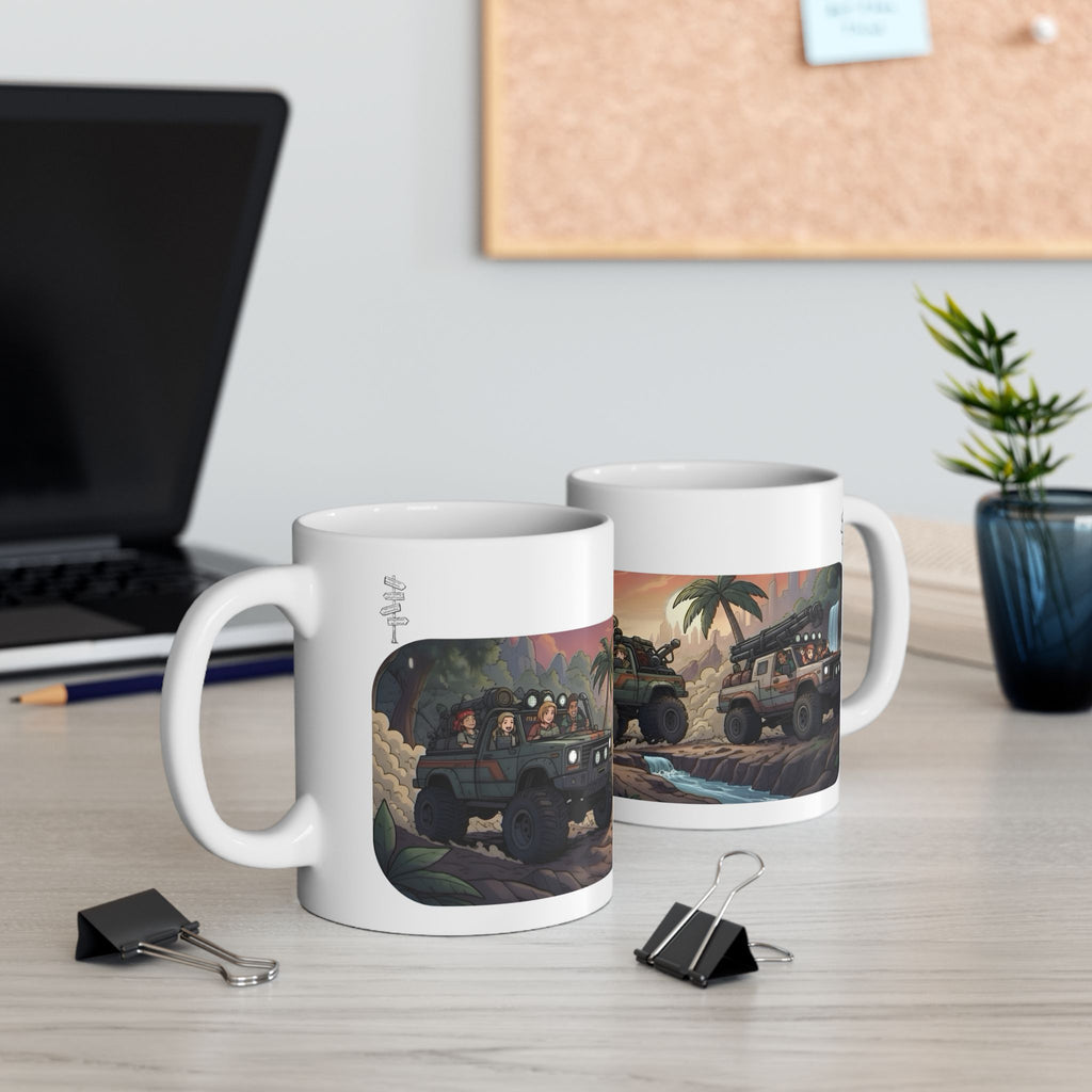 Adventure 4x4 Trucks #6, Explorers On Wheels White Ceramic Mug — Find Your Path To The Essentials Cup (11oz & 15oz)