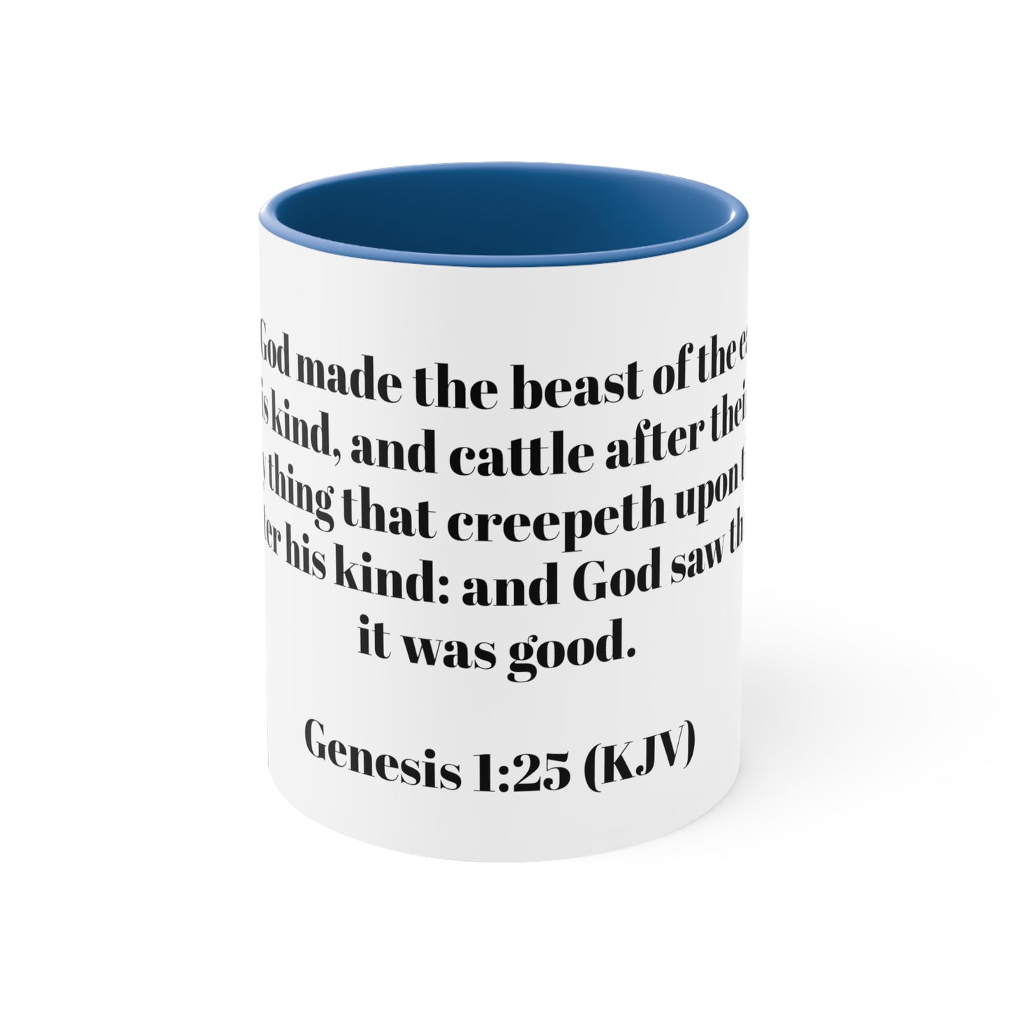 Bible Speaks Gen 1:25 Accent Mug, 11oz