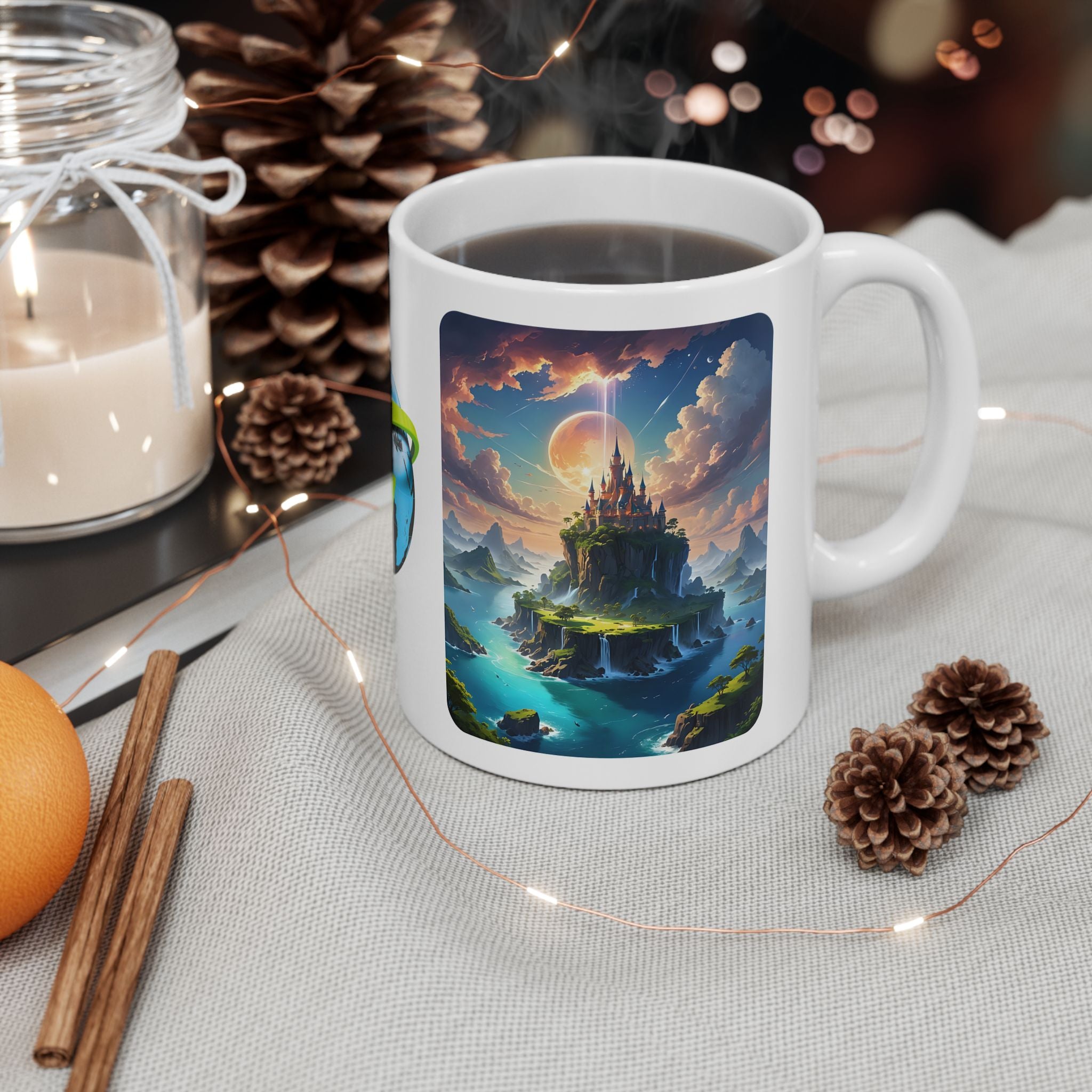 Contrast & Perspective #6 White Ceramic Mug — Time & Chance Daily Cup (11oz, 15oz)
