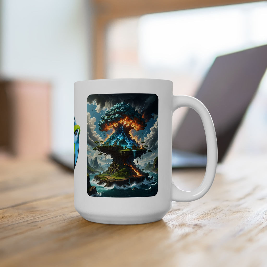 Contrast & Perspective #1 White Ceramic Mug — Time & Chance Daily Cup (11oz, 15oz)