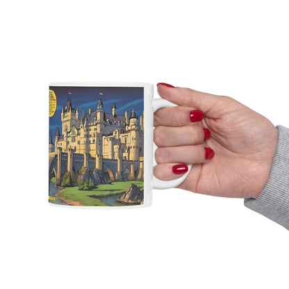 Artzy Castle Ceramic Mug, 11oz