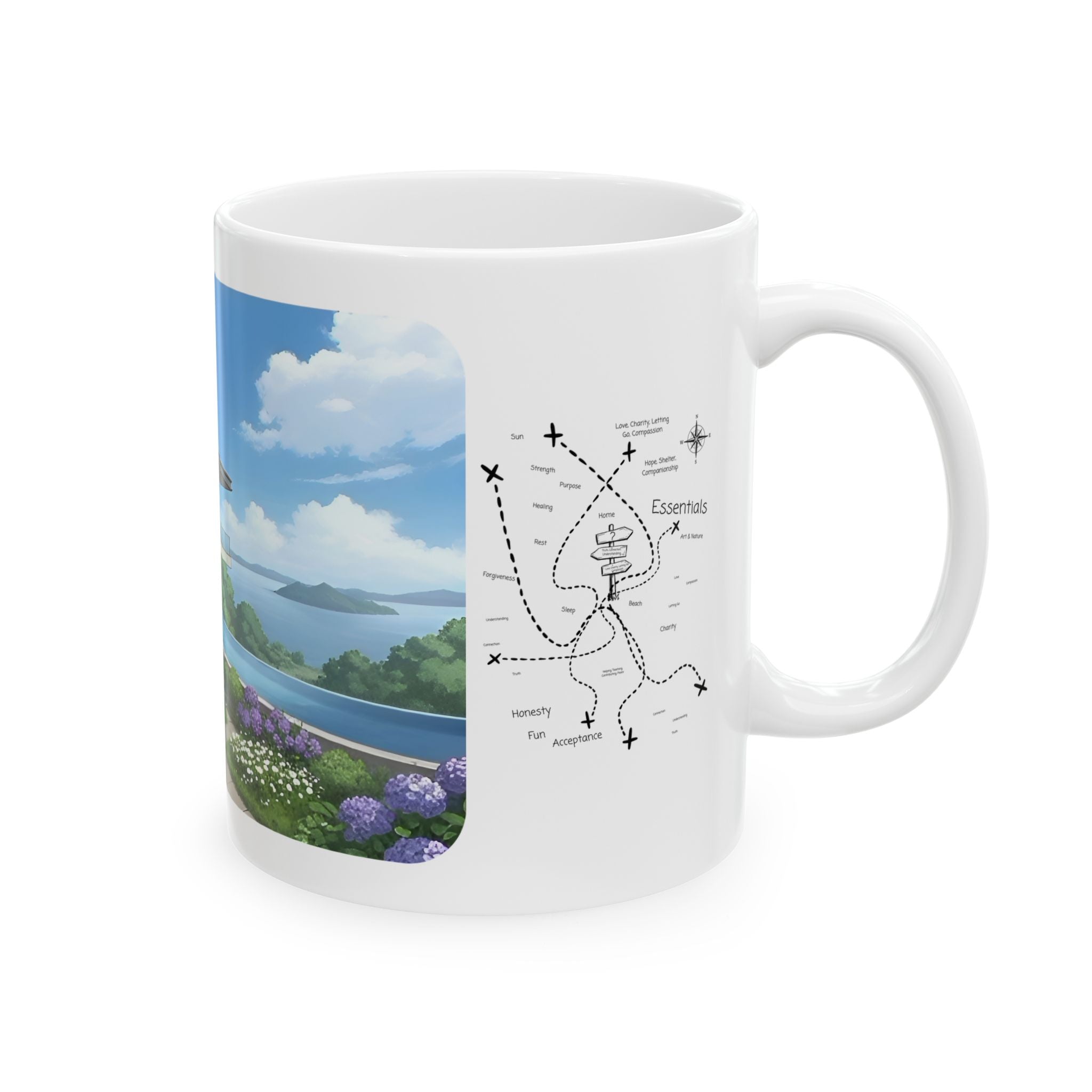 Cozy Architecture & Dreamy Landscapes #36 White Ceramic Mug – Homes Home Sweet Home Cup (11oz/15oz)