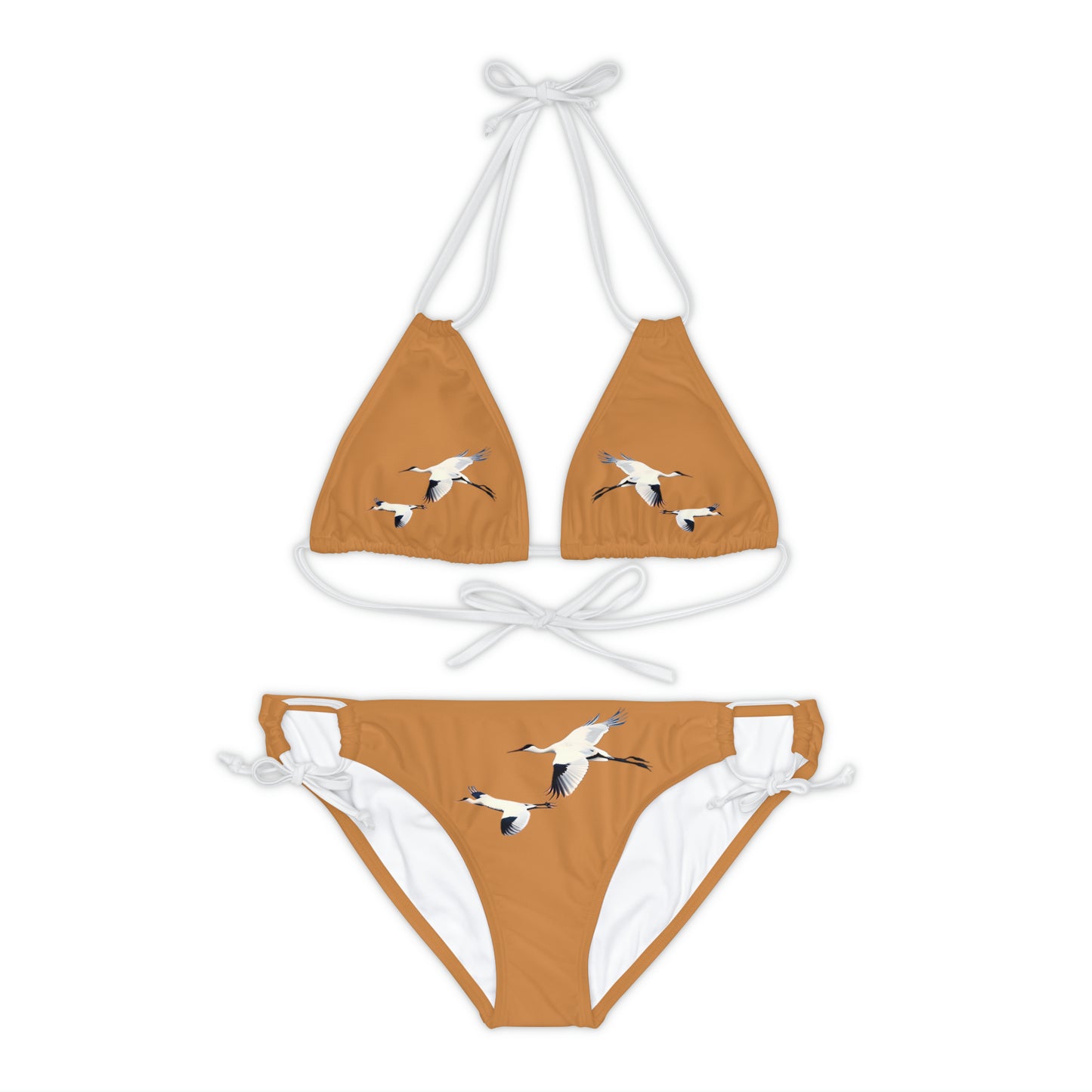 Light Brown Strappy Bikini Set (AOP)