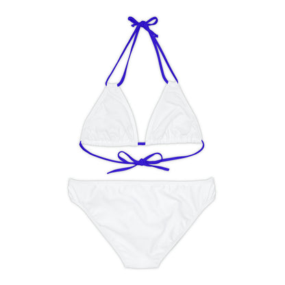 White Strappy Bikini Set (AOP)