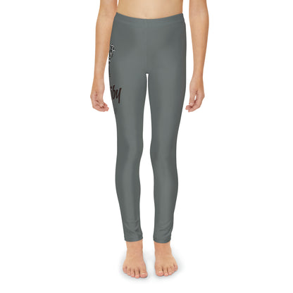 Youth Dark Grey Full-Length Leggings (AOP)