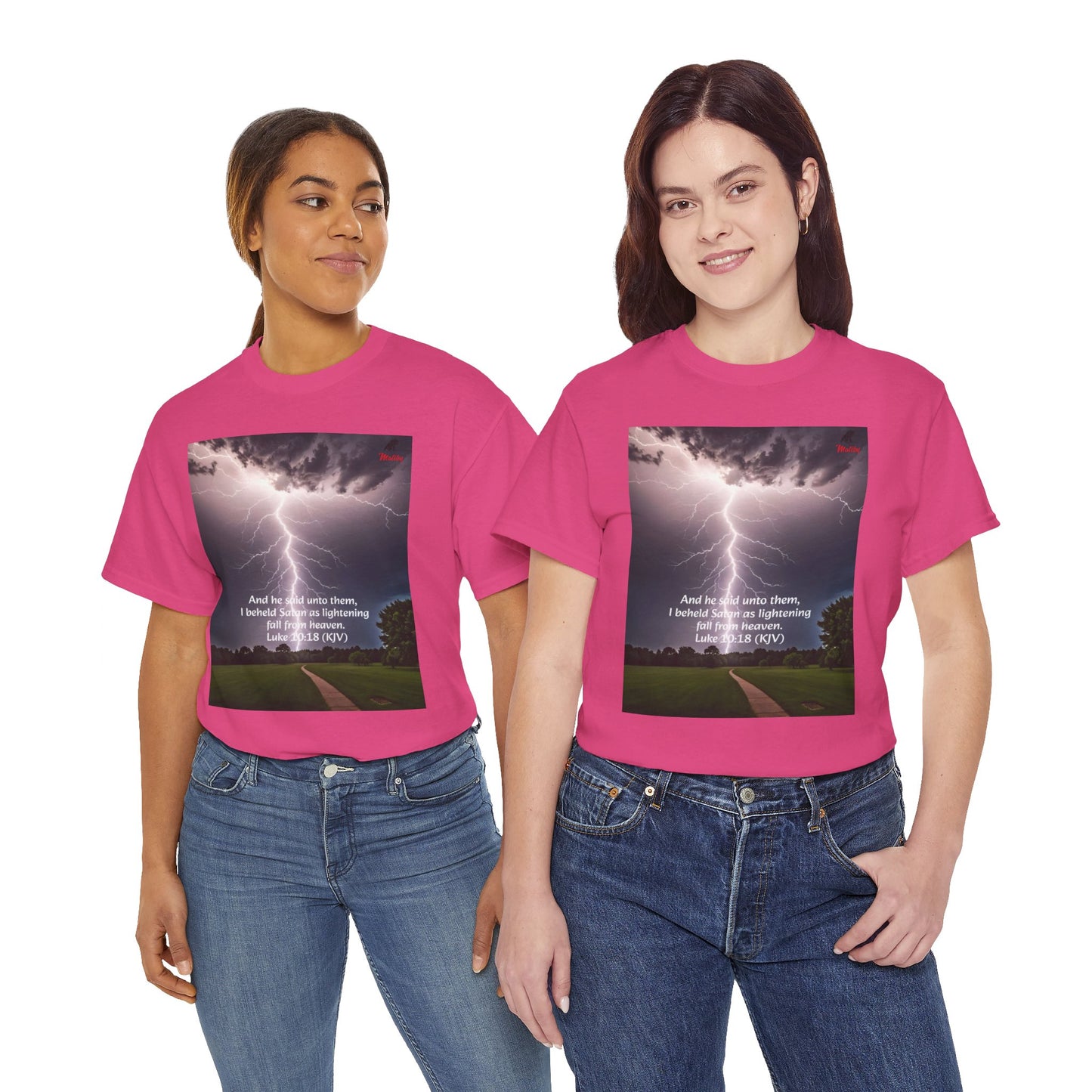 Lightning Style Satan's Fall Unisex Heavy Cotton Tee