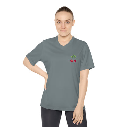 Women's Performance Cherry V-Neck T-Shirt