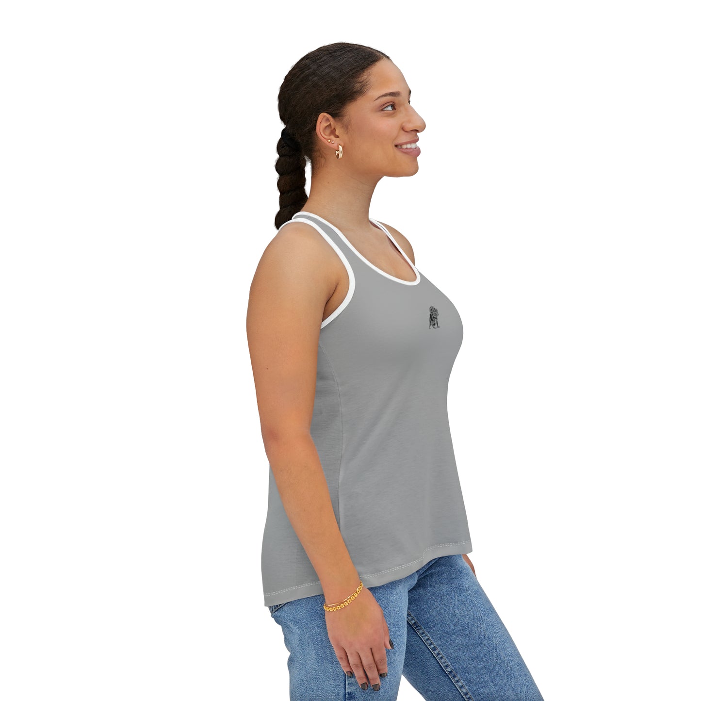 Women's Light Grey Tank Top (AOP)