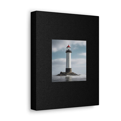 Lighthouse Black Canvas Gallery Wraps