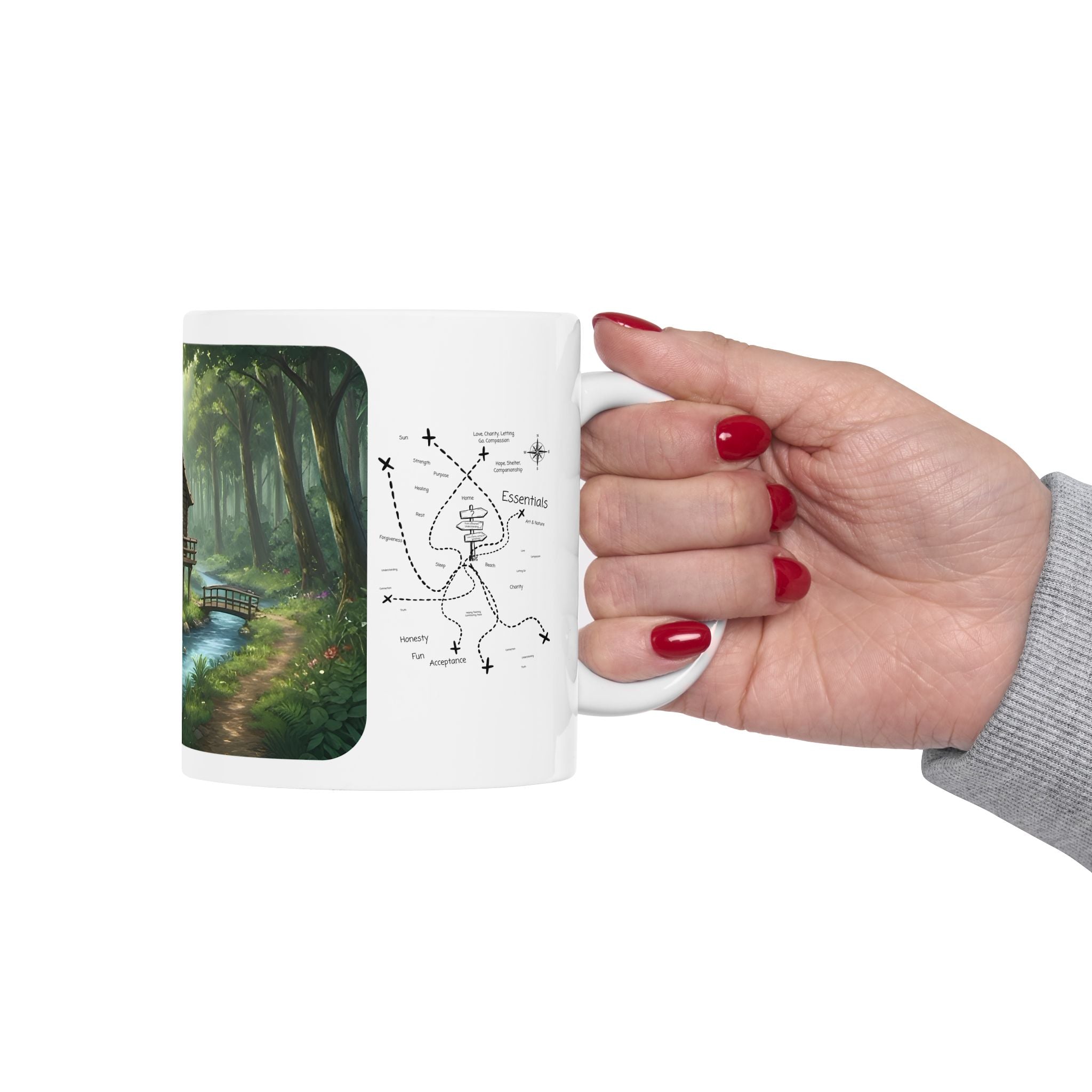 Cozy Architecture & Dreamy Landscapes #40 White Ceramic Mug – Homes Home Sweet Home Cup (11oz/15oz)