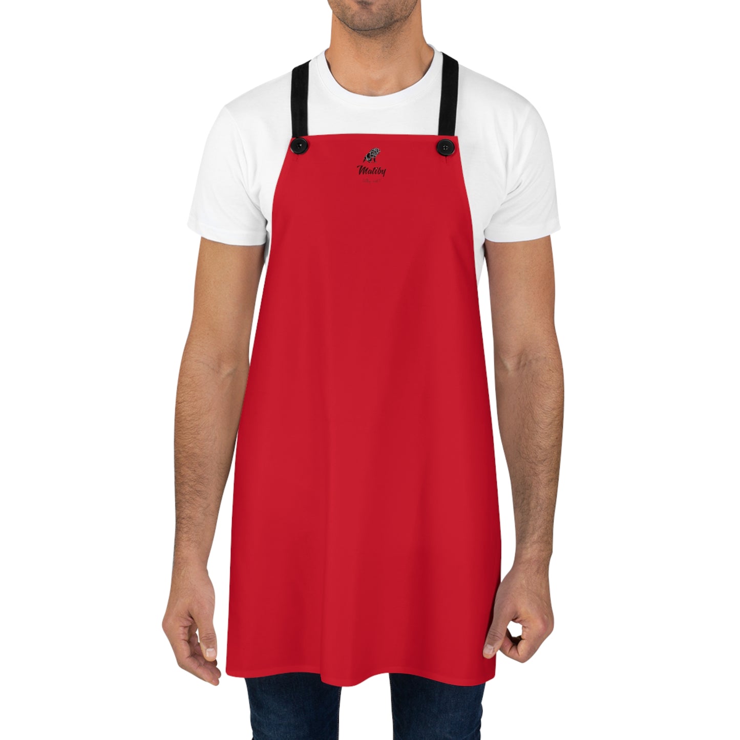 Matiby Dark Red Apron (AOP)