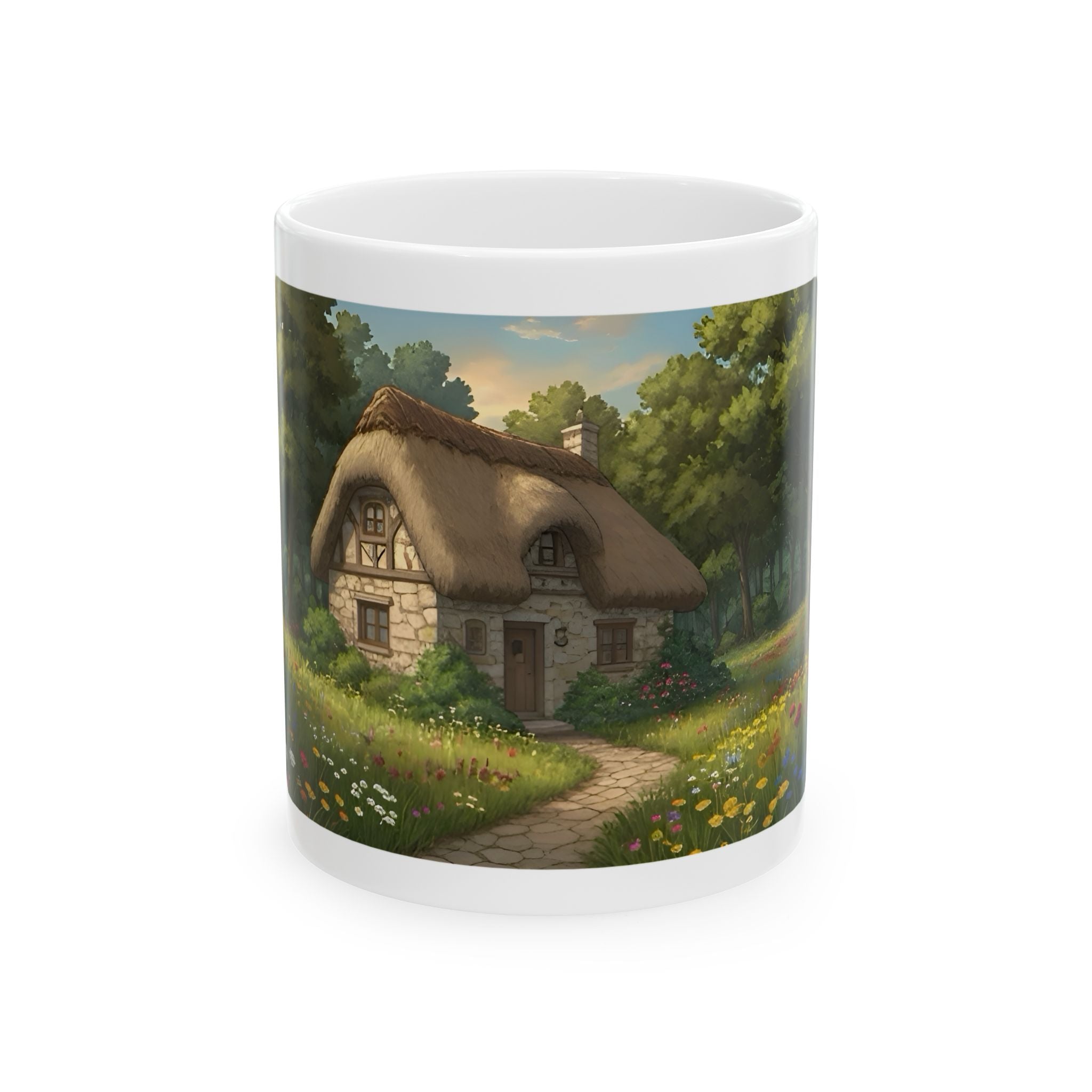 Cozy Architecture & Dreamy Landscapes #35 White Ceramic Mug – Homes Home Sweet Home Cup (11oz/15oz)