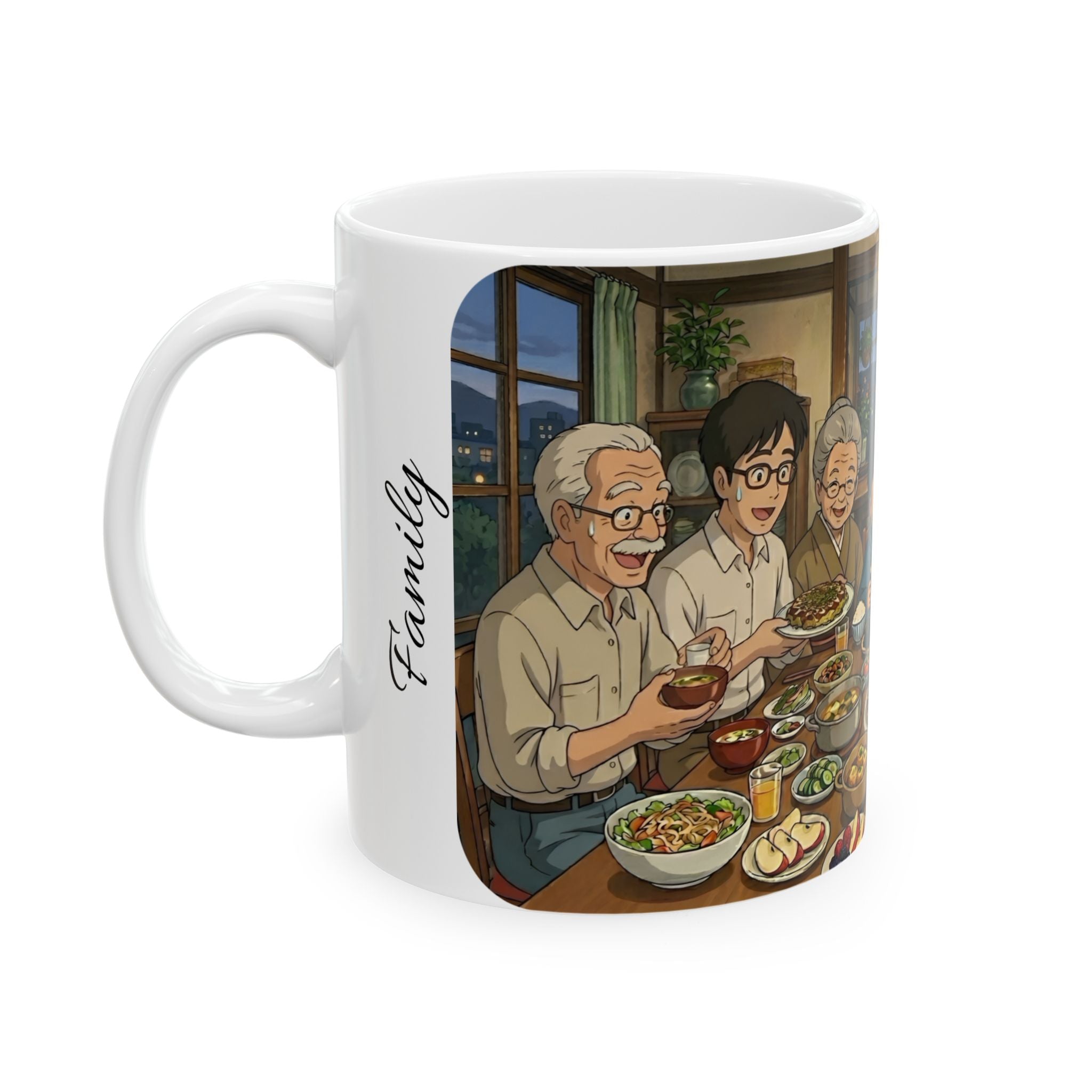 Family & Friends #6 Forever White Ceramic Mug — Cozy Feast Cup (11oz/15oz)