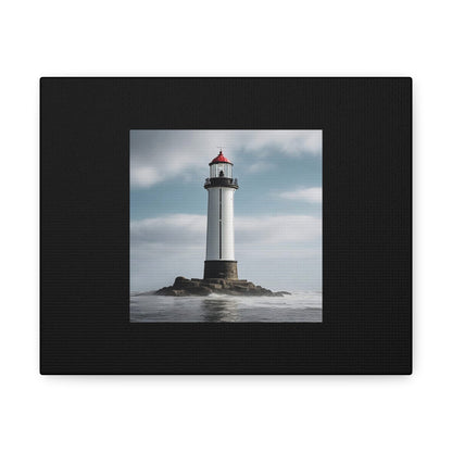 Lighthouse Black Canvas Gallery Wraps