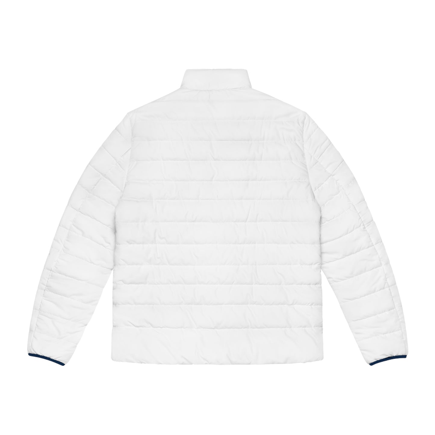 Men's White Puffer Jacket (AOP)