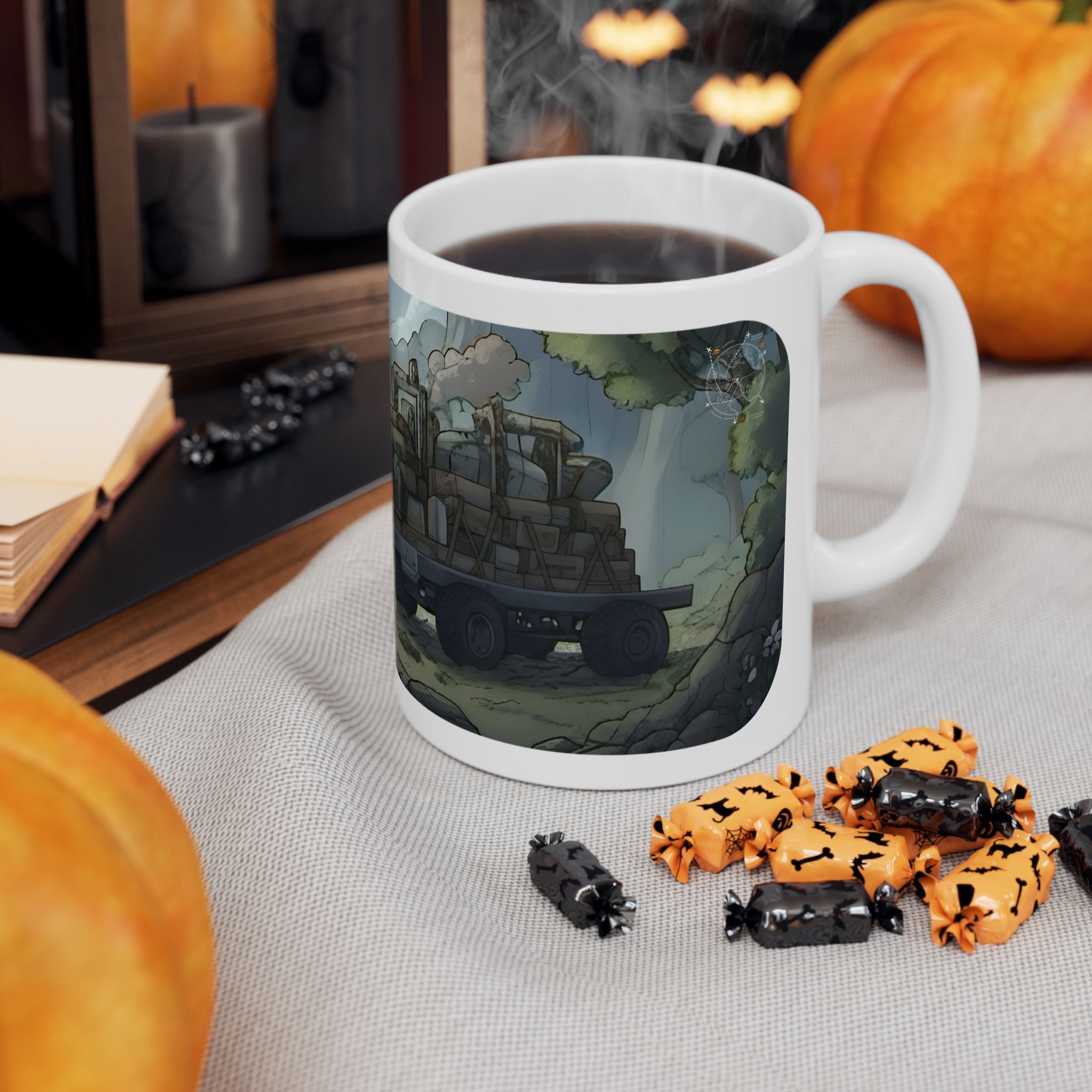 Adventure 4x4 Trucks #35, Future Scientists On The Move White Ceramic Mug — Find Your Path To The Essentials Cup (11oz & 15oz)