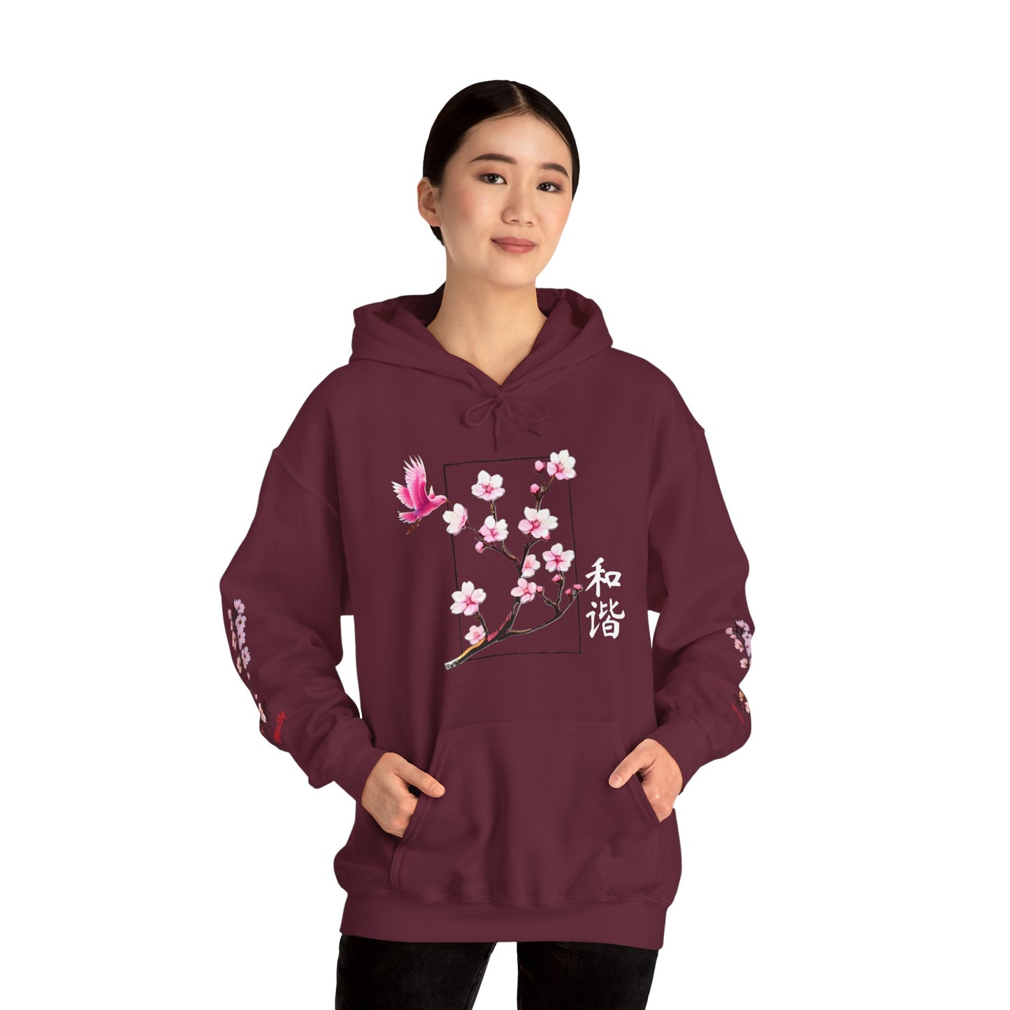 Japanese Cherry Blossom Unisex Heavy Blend™ Hooded Sweatshirt